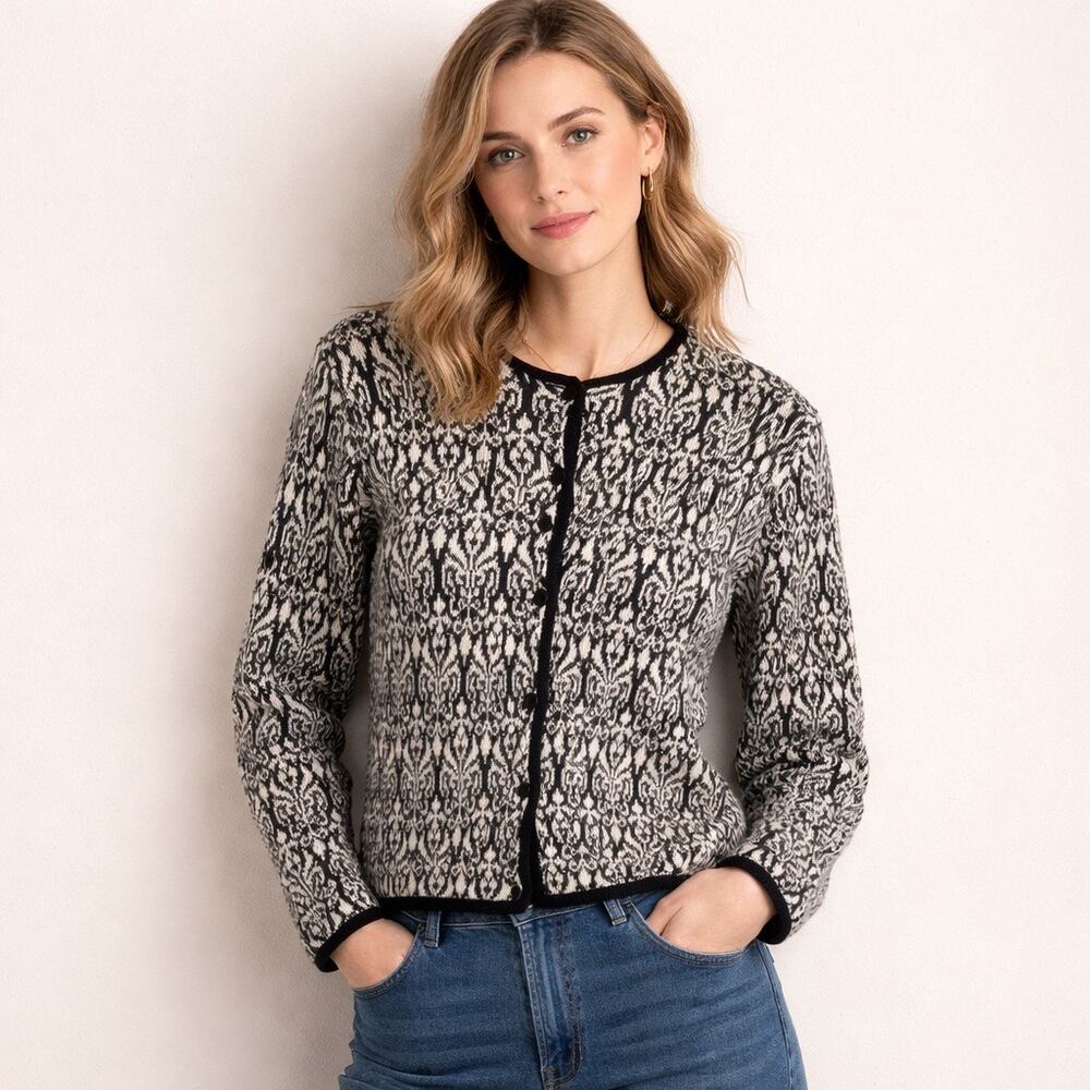 Vintage Karen Scott Wool Cardigan Sweater
